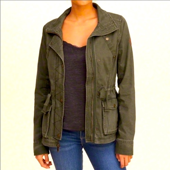 green hollister jacket
